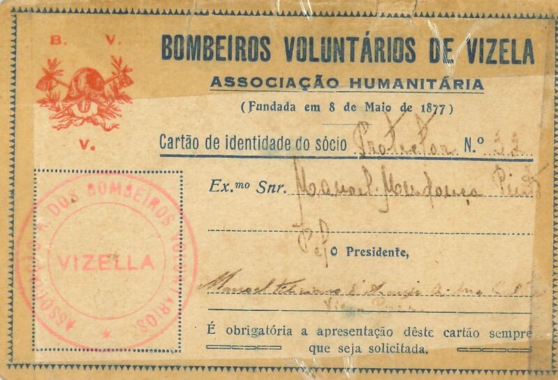 Cartão de sócio de Manuel Mendonça Pinto