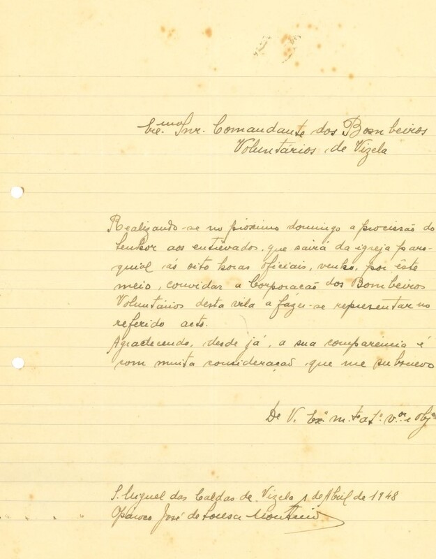 Carta do Pároco José de Sousa Monteiro