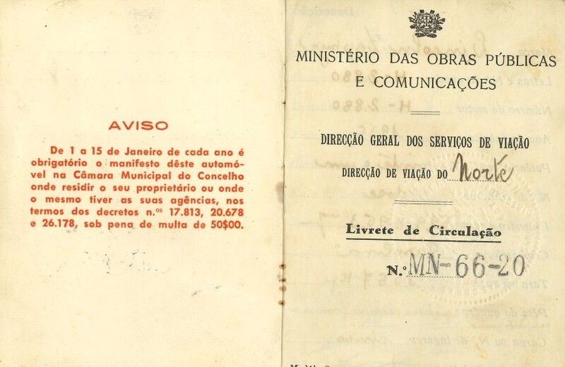 Livrete da viatura Lincoln Zephyr