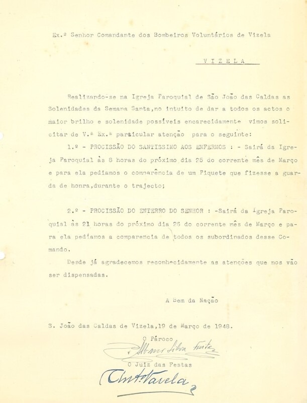 Carta do Pároco Albano da Silva Freitas