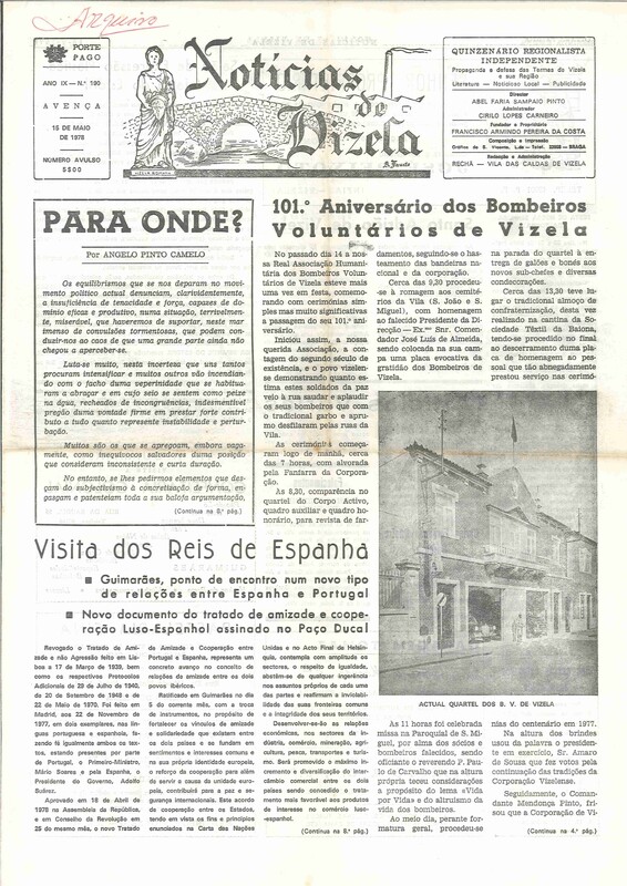 101º Aniversário dos Bombeiros Voluntários de Vizela