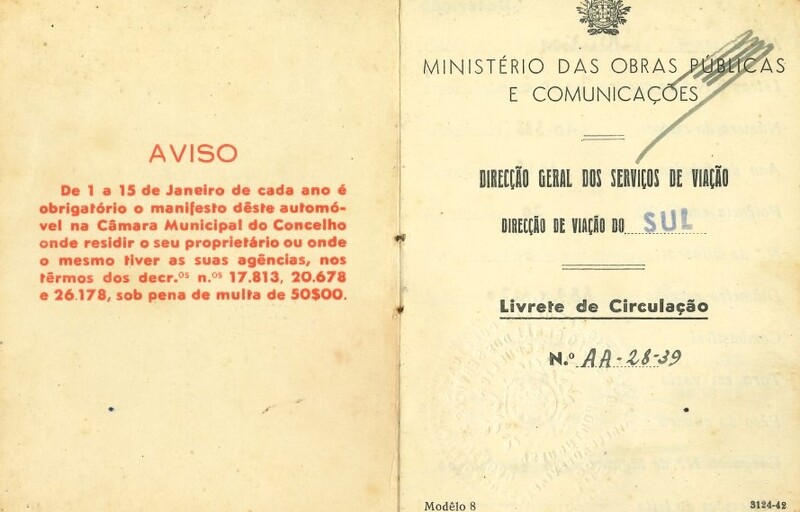 Livrete da viatura Hudson