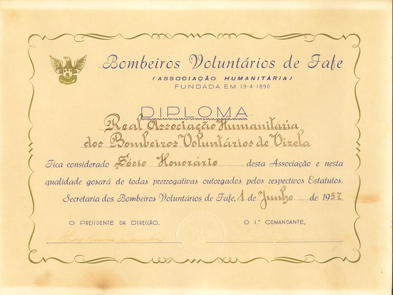 Diploma de Sócio Honorário