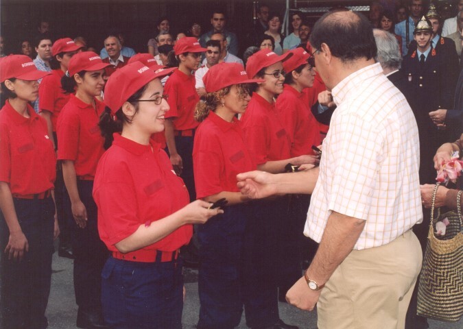 Cerimónia de admissão de novos bombeiros