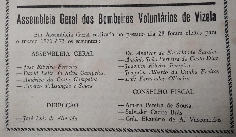 Assembleia-geral dos Bombeiros Voluntários de Vizela