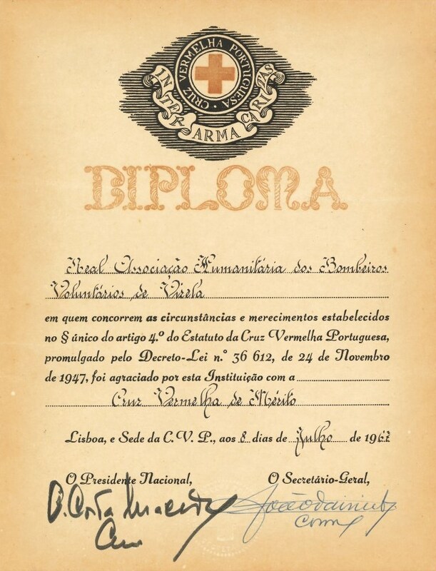 Diploma Cruz Vermelha de Mérito